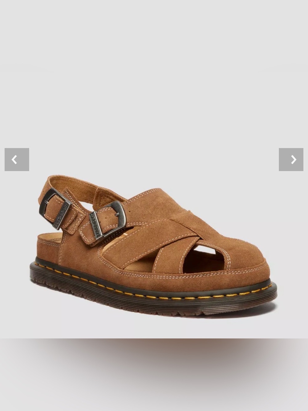 Dr. Martens Tan Suede Archive Fisherman Sandals